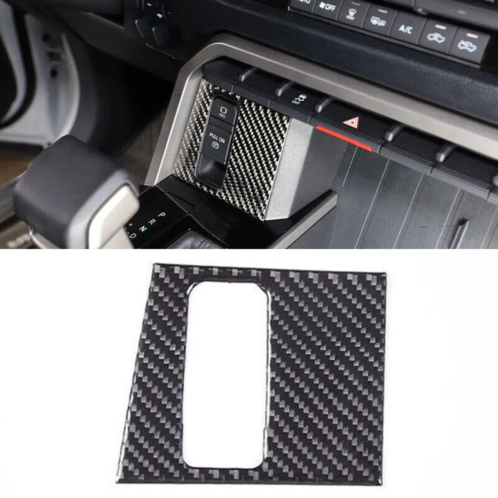 

Carbon Fiber Handbrake Switch Panel Cover Trim For Toyota For Tundra 2022-2023 Car Interior Accessories