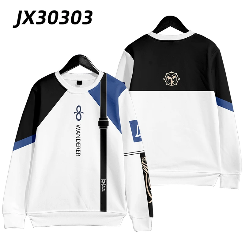 2024 Толстовка Genshin Impact Wanderer с 3D принтом на молнии женская и мужская толстовка