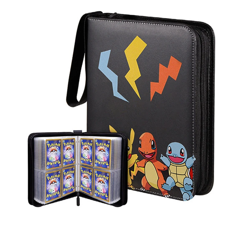 

4 Pocket Album Pokemon 200 Anime Card Collection Book Playing Game Map Pokemon Binder Folder Holder List Pikachu Kids Toys Gift