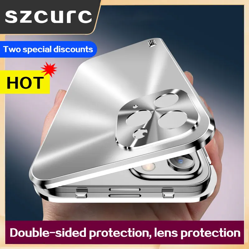 Tanie Wysokiej Klasy Luksus Dla IPhone 13 Pro Max Case Nowy 360 ° Magnetyczny Adsorpcja Metalowy Szklany Futerał Na Telefon. IPhone 12 Pro Max Obudowa Telefonu Tanie Wysokiej Klasy Luksus Dla IPhone 13 Pro Max Case Nowy 360 ° Magnetyczny Adsorpcja Metalowy Szklany Futerał Na Telefon. IPhone 12 Pro Max Obudowa Telefonu