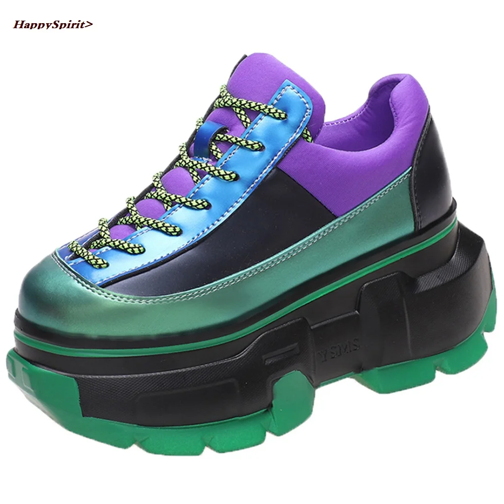 

Female Flat Heel Platform Flats Platform Chunky Lace Up Women Sneakers Shoes Woman New Arrivals Comfy Brand New Casual