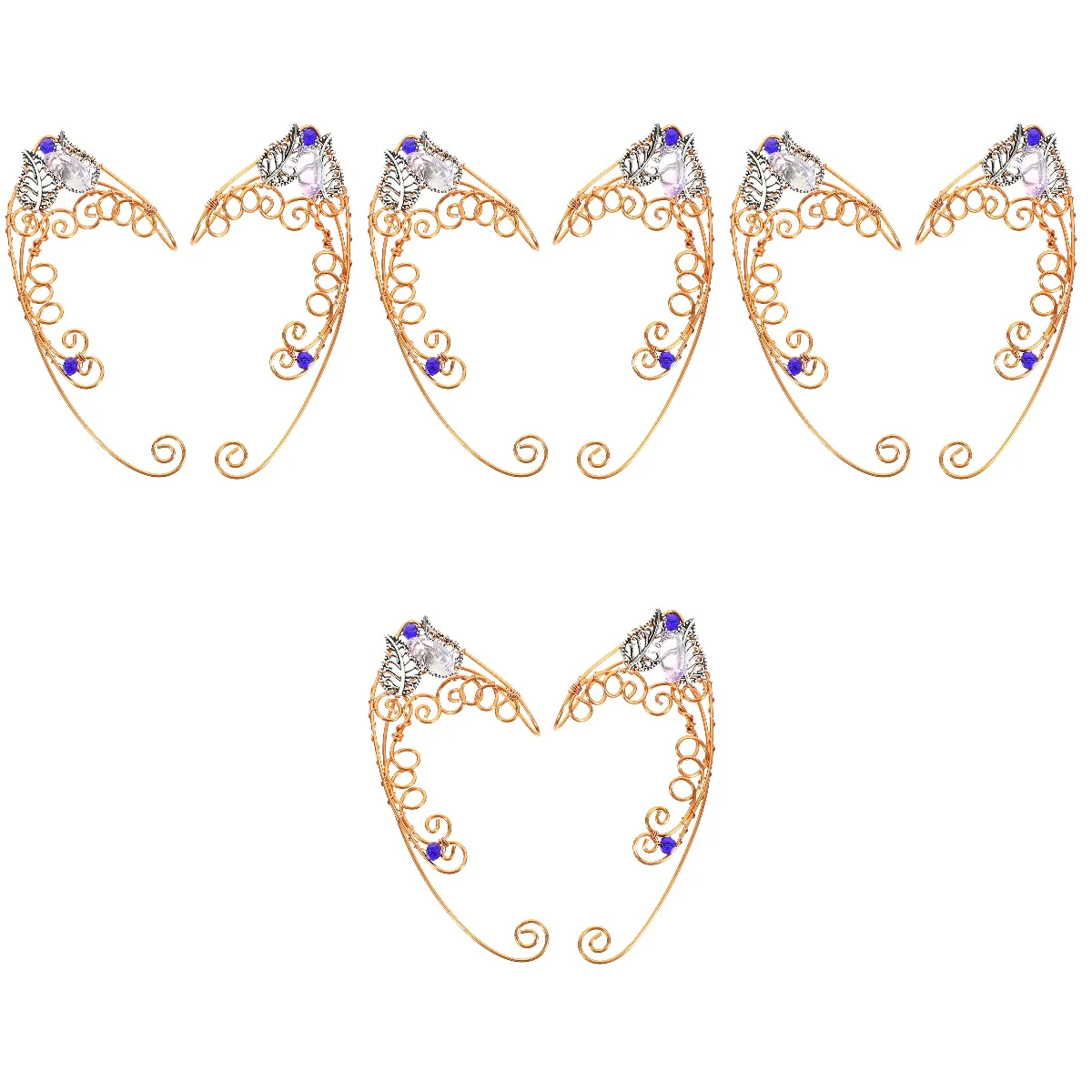 

4 пары, женские серьги-манжеты