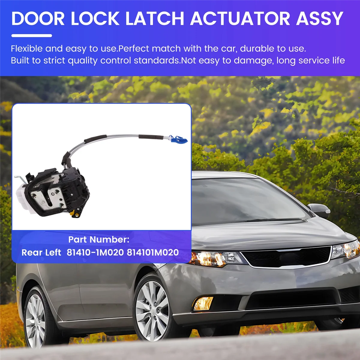 Ручной замок двери автомобиля в сборе 81410-1M020 для Kia Forte 2009-2017 двигатель привода