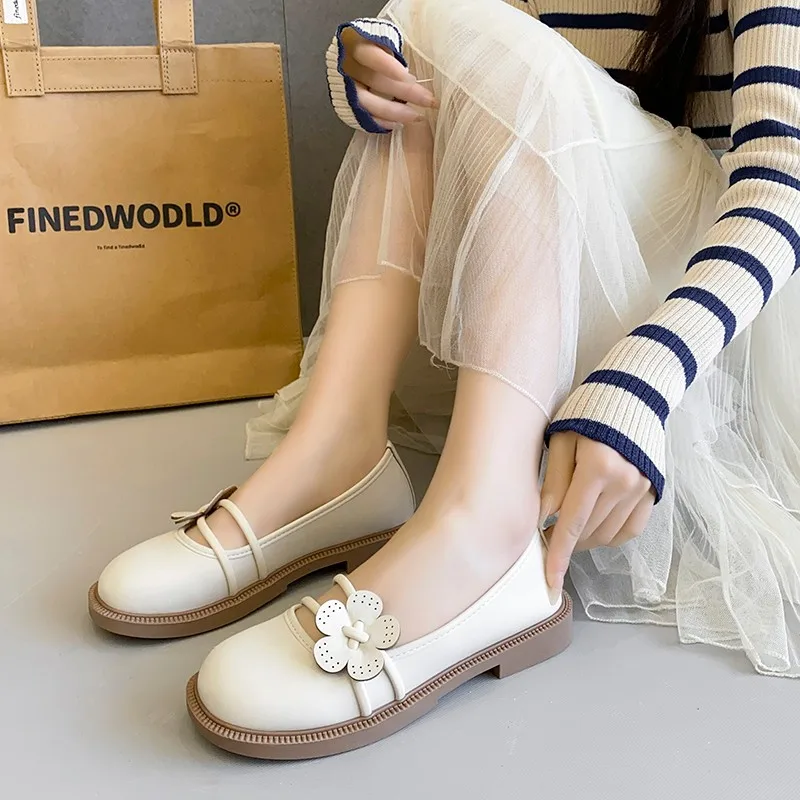 

Женские туфли-лодочки без шнуровки, классические туфли на высоком каблуке с цветочным украшением, женские туфли с круглым носком, 2023