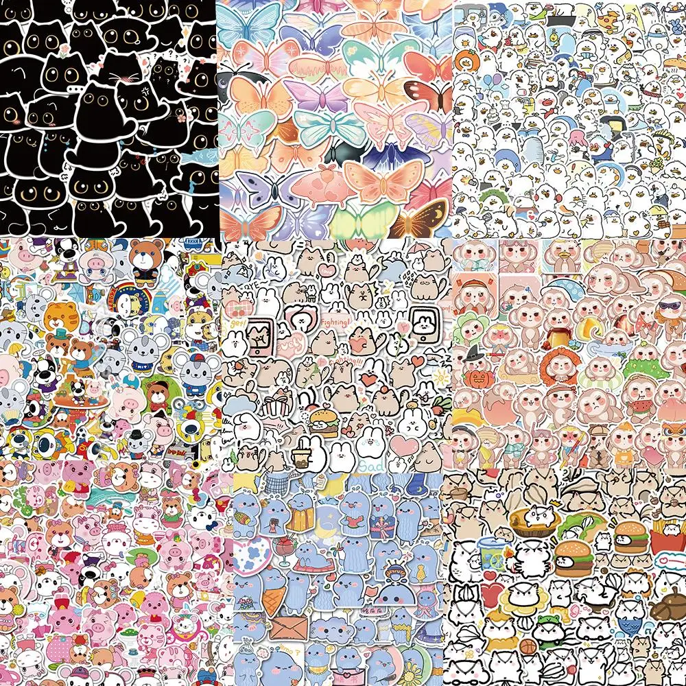 

500pcs Cute funny Cartoon Animal collection Baby Wall Sticker Study Room Scrapbooking Graffiti Decal Stickers