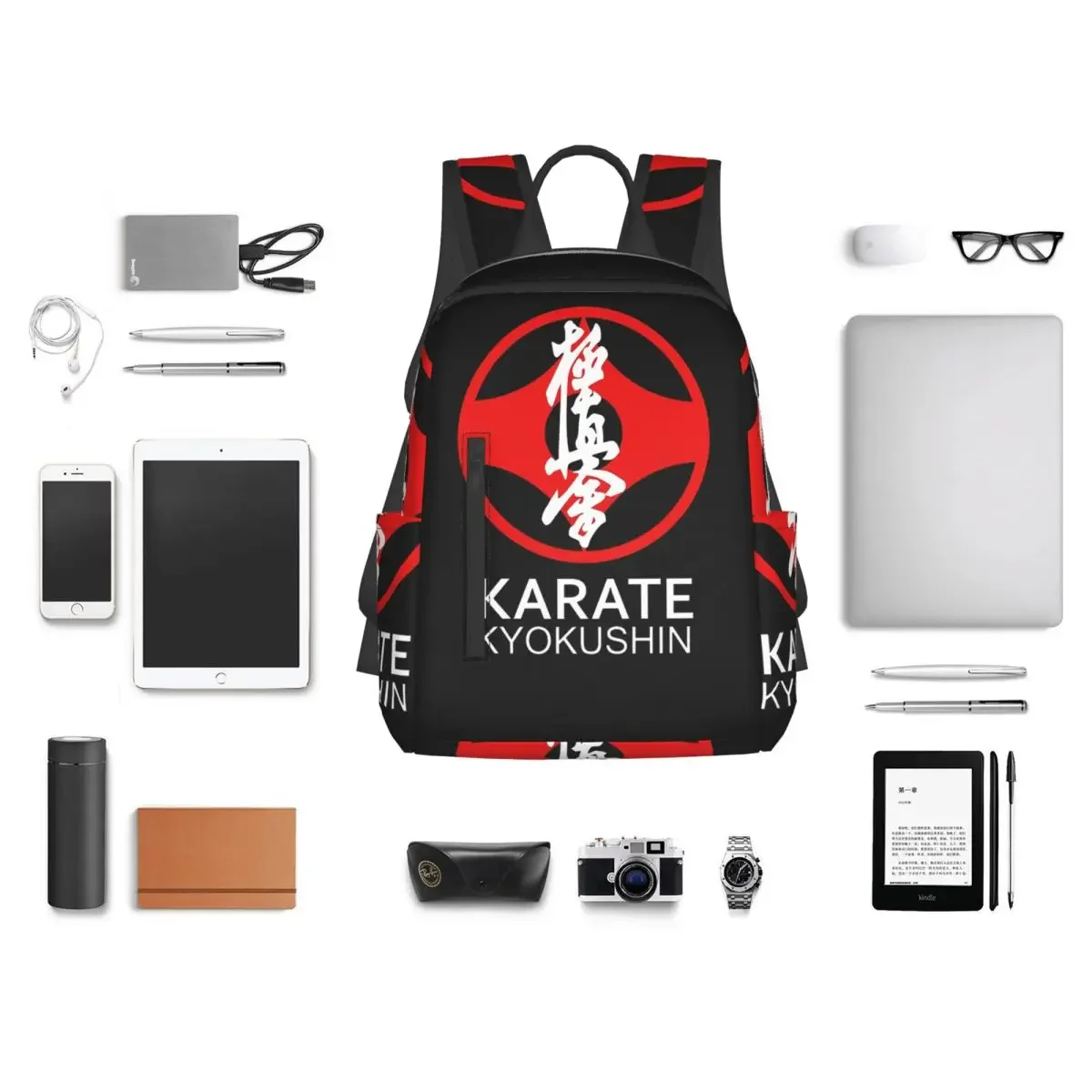 Фото Рюкзак Kyokushi Karate Kumite Scene, студенческая сумка для книг, детская школьная сумка, сумки на плечо для ноутбука, сумки на плечо для мальчиков и девочек №4