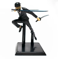 20cm anime one piece roronoa zoro statue pvc action figure collectible model 3 swords style doll ornaments collections toy gift