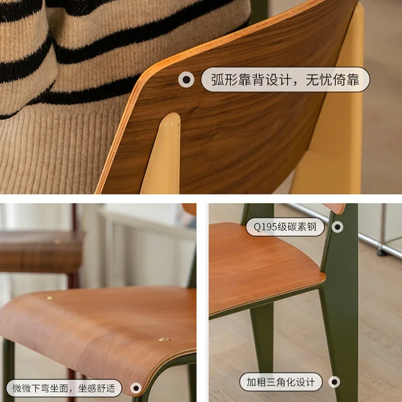 Современный обеденный стул середины века скандинавский дизайнерский из массива