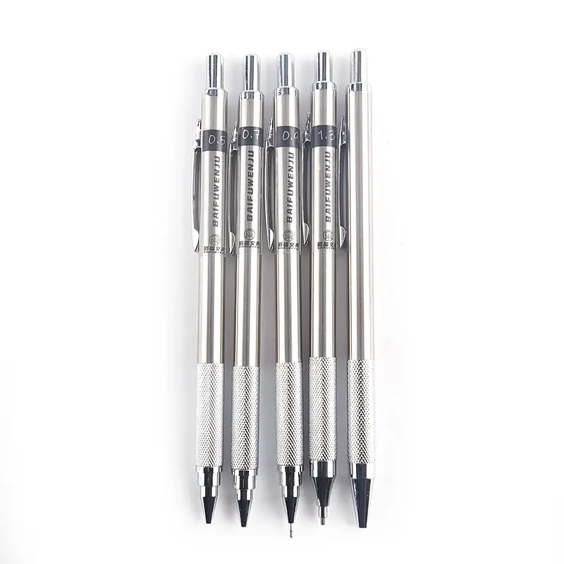 

Metal Mechanical Pencil 0.5/ 0.7/ 0.9/ 1.3/ 2.0 mm Drawing Automatic Pencil With Lead Office School Supplies