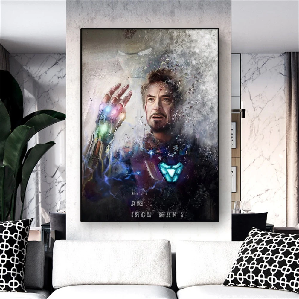 

Modern Graffiti Art Poster Iron Man Avengers Endgame Movie Canvas Painting Wall Art Prints For Living Room Home Decoration