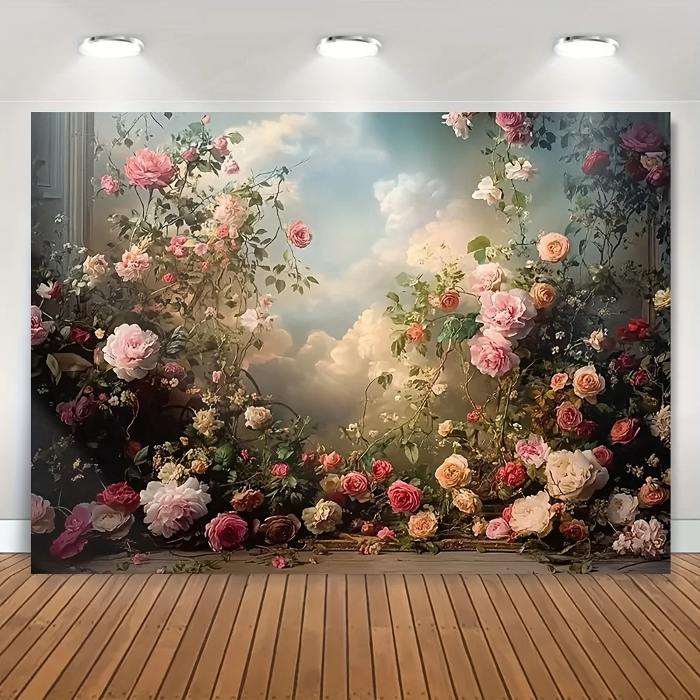 

Розовый садовый гобелен