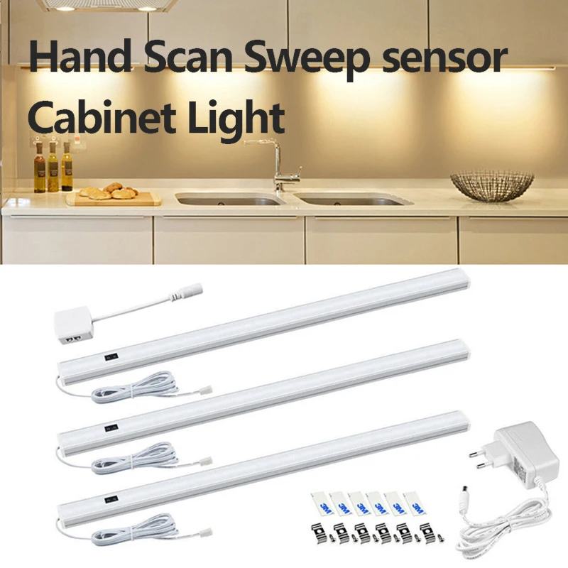 

Hand Scan Sweep Sensor 30/50cm 12V LED Bar Light Smart Touch Sensor LED Tube Closet Cabinet Light Hand Motion LED Kitchen Lamp