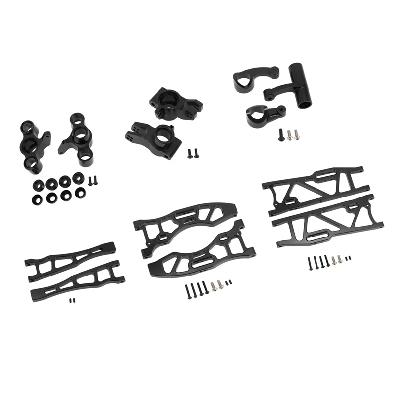 

-Metal Front & Rear Suspension Arm Steering Knuckles Set For Arrma 1/8 Kraton Notorious Outcast 6S Upgrade Parts