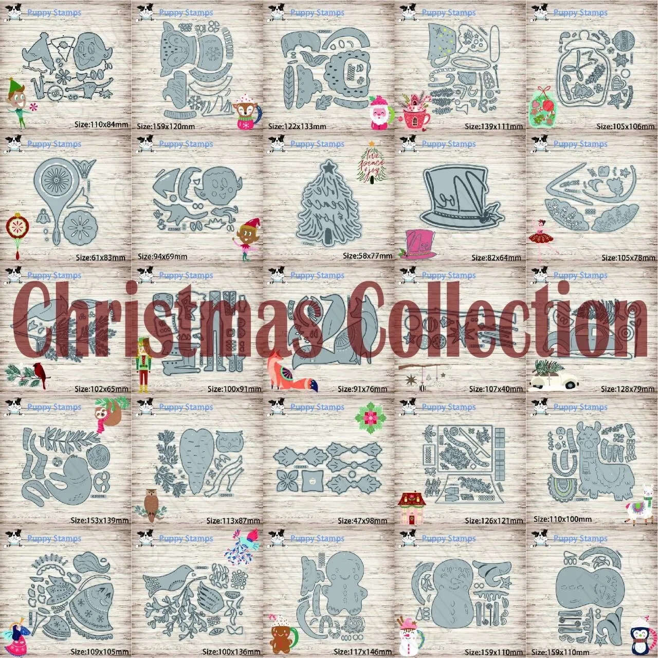 Рождественская праздничная коллекция металлические штампы горячая фольга 2025