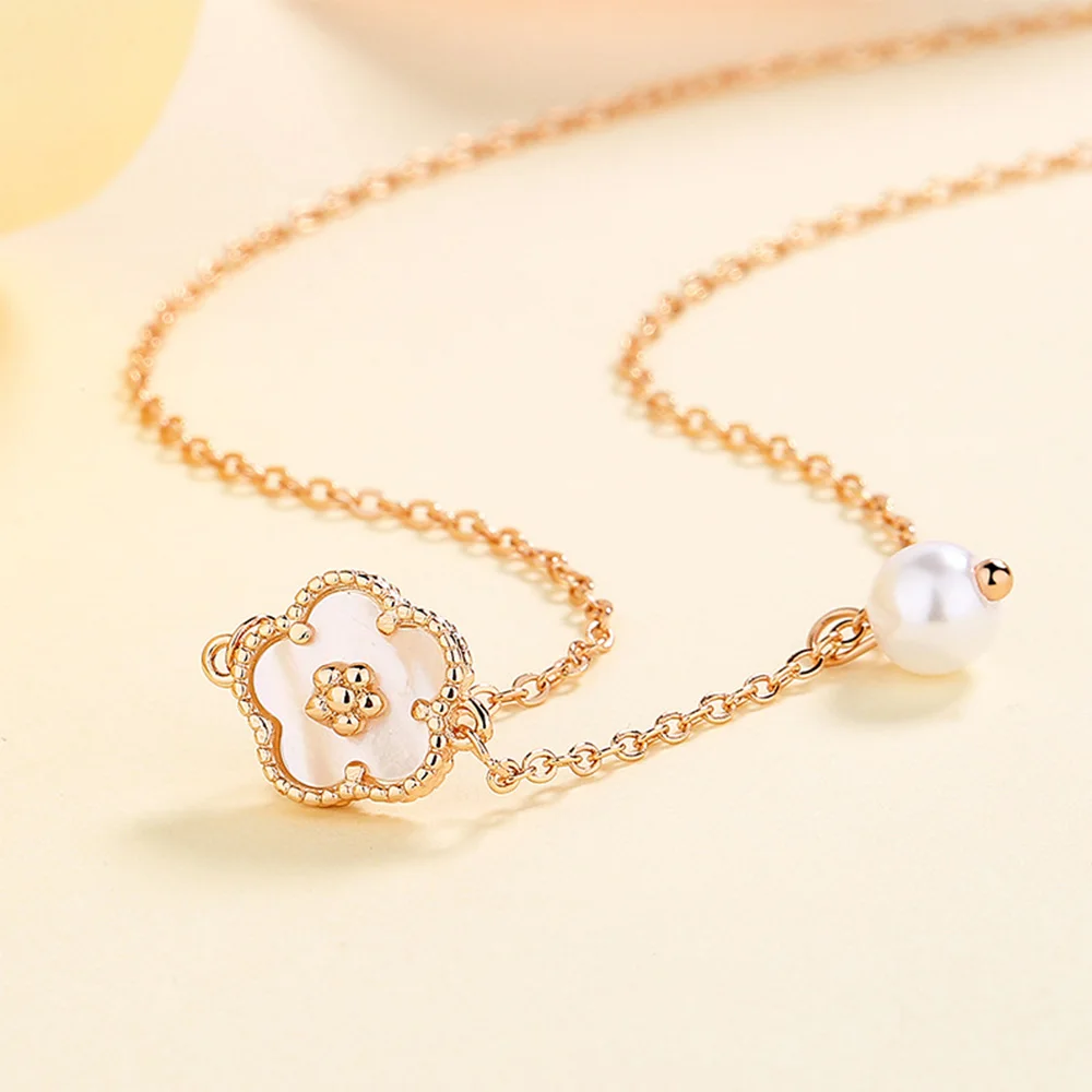

Gold Color Flower Necklace Pearl Necklace for Women Elegant Womens Necklaces Pendants and Necklaces Jewelry Kpop Choker Fashion