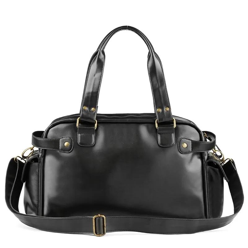 Travel Bags For Men Leather Vintage PU Leather Male Gym Bags Tote Duffle Large Capacity sport Crossbody Shoulder Bag Casual 