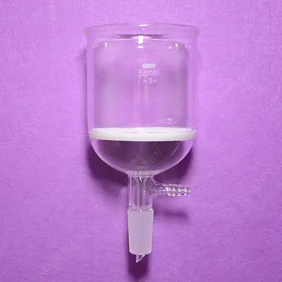 500ml 24/40 Glass Buchner funnel GG17 Suction filter Hose Adapter connection