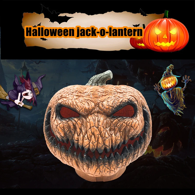 

Halloween Pumpkin Lantern Funny Mutant Scary Ghost Pumpkin Lantern Halloween Decoration