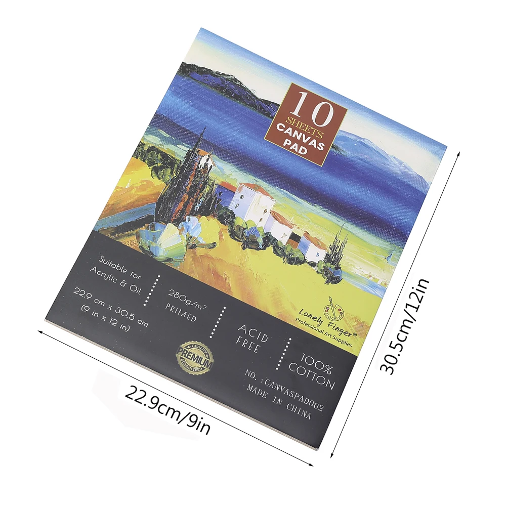 Бумага для рисования на холсте 10 листов 9x12 дюймов 280 г