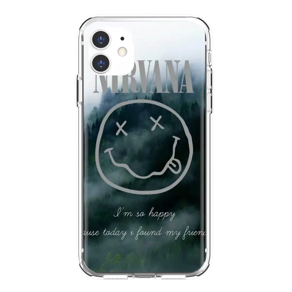 Мягкий чехол для iPhone 10 11 12 13 Mini Pro 4S SE 5C 6 6S 7 8 X XR XS Plus Max 2020 Nirvana-Smiley-Face-Logo-Music-Band |