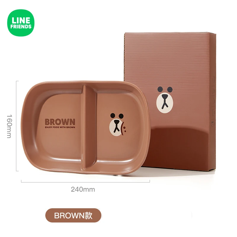 Kawaii 11Inch Beown Cony Sally Line Friends Fruit Dividing Plate Ceramic Split Breakfast Bowl Children's Fat Reducing - купить по