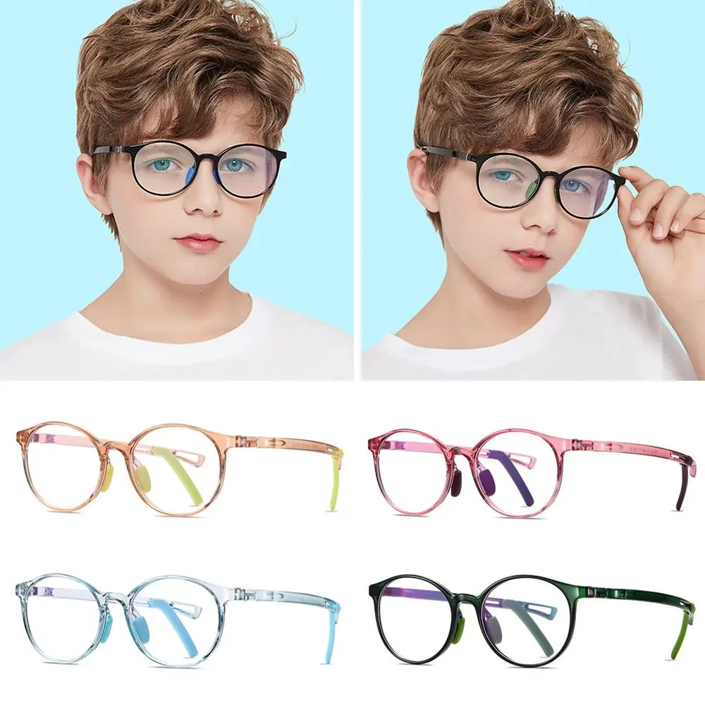 Купи Boys Girls Portable Computer Eye Protection Anti-blue Light Kids Glasses Ultra Light Frame Comfortable Eyeglasses за 244 рублей в магазине AliExpress