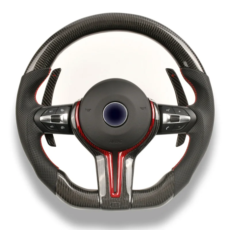 

Suitable for BMW 1-7 Series X1-6 M3-6 E seat to F seat thong carbon fiber LED steering wheel assembly