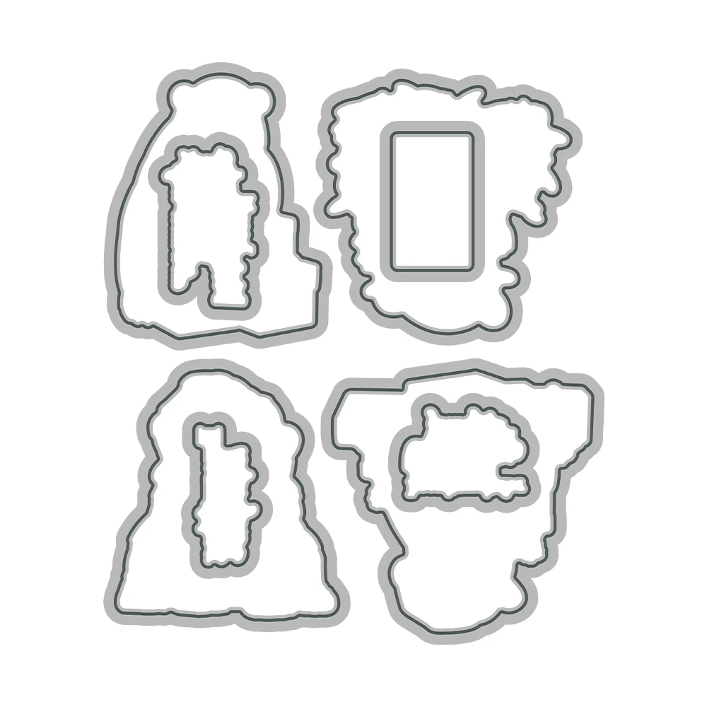 Mangocraft Рождественский зимний белый медведь вырубные штампы прозрачный штамп DIY