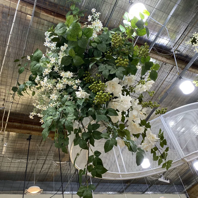 53 дюймовые искусственные Подвесные Растения, искусственная Роза, листья стены, искусственное дерево, листва, плющ для сада, свадьбы, домашний декор