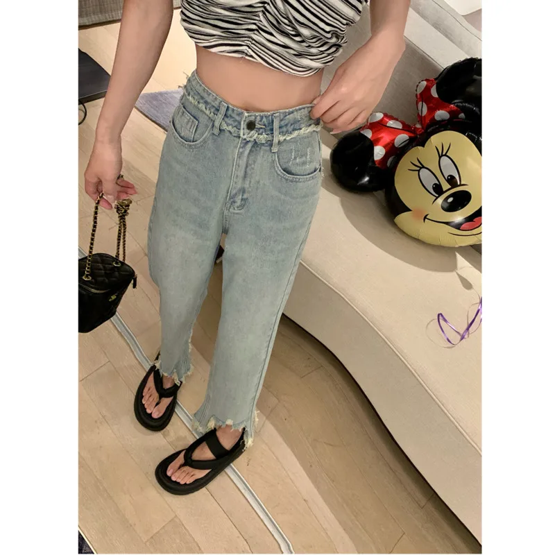 Streetwear Female Clothing Women's Jeans 2023 Trend New Jeans Woman High Waist Denim Vintage Clothes Korean Fashion Y2k Pants