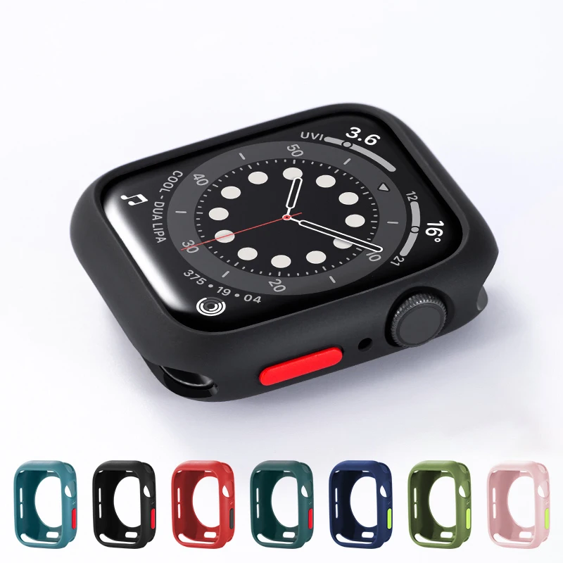 Candy Soft Silicone Case for Apple Watch Cover 8 7 6 Se 5 45mm 42mm 38mm Protection Iwatch Serie 44mm 40mm 41mm Bumper for women