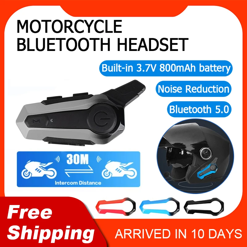 

Bluetooth-гарнитура AITEMAY для шлема мотоциклетная с шумоподавлением