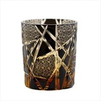 edo kiriko drinking glass old fashioned crystal whisky cup for scotch bourbon hand cut design cocktail glass with gift box
