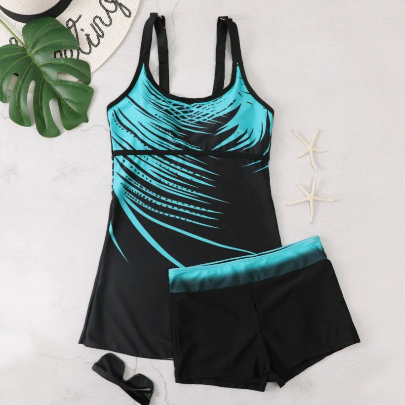 

Summer Large Swimsuits Female Plus Size Swimwear Tankini Sets Sports Pool Beach Wear Two-Piece Bathing Suit Women Swimming Suits