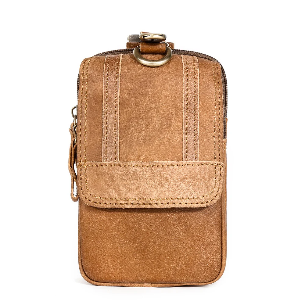 Мужская поясная сумка из натуральной воловьей кожи забавная маленькая сумочка