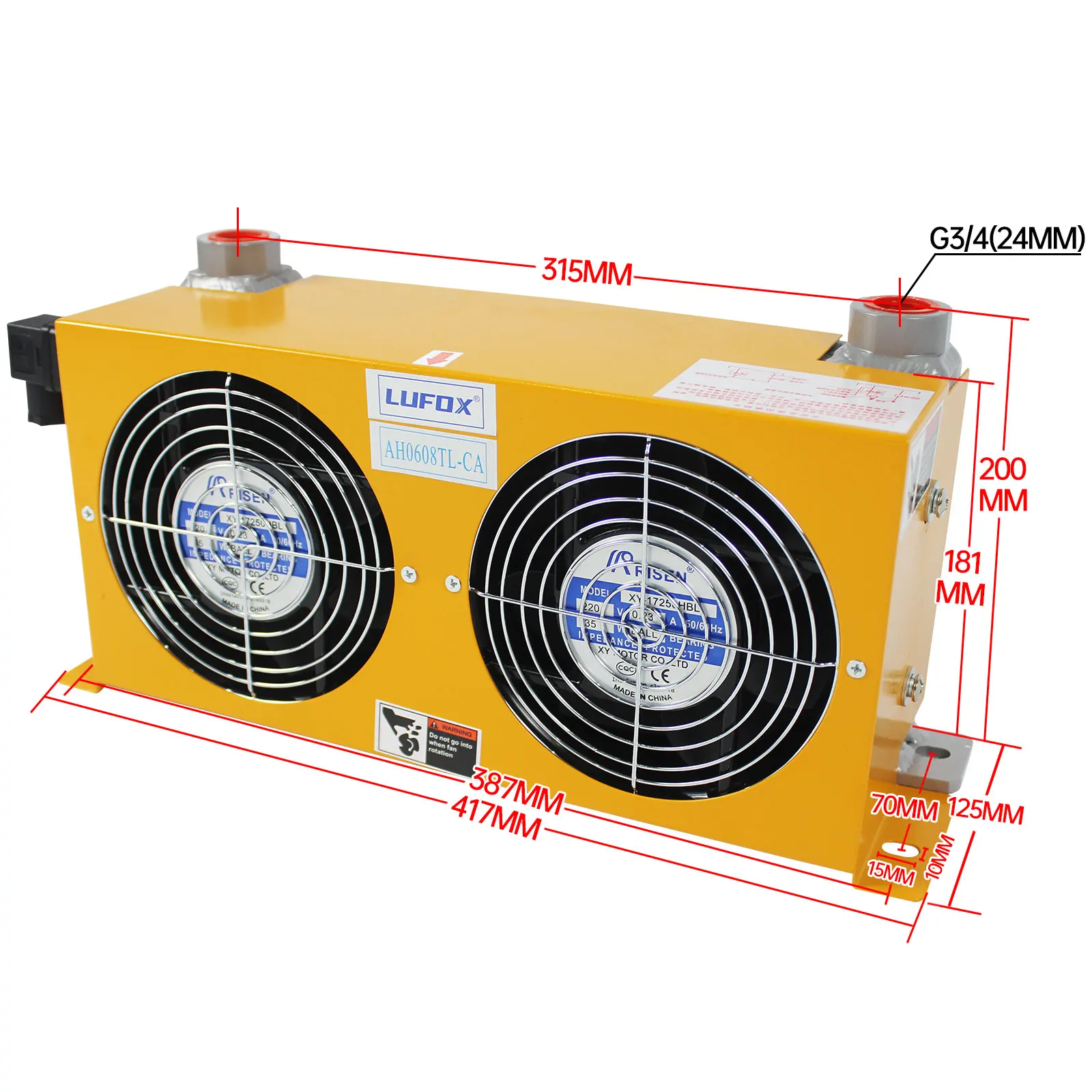 AH0608TL-CA 60 л/мин Теплообменник масляного охлаждения радиатора Пластина Штифт