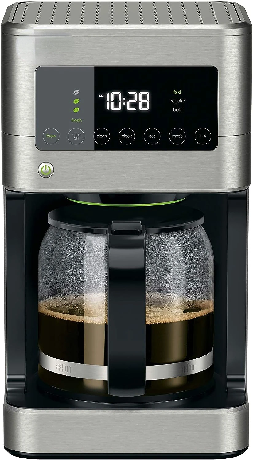 

Sense 12 Cup Touch Screen Drip Coffee Maker Machine with Brew Strength Options, 2 Hour Shut Off and 24 Hour Timer, Stainless Ste