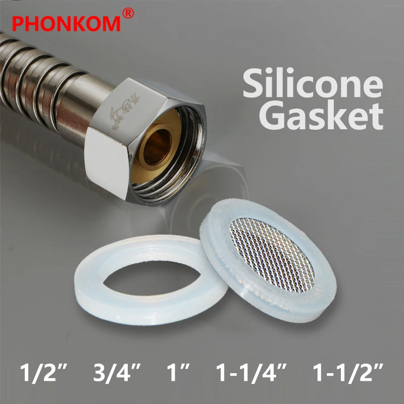 

Силиконовая плоская прокладка PHONKOM 20 шт., резиновая прокладка для экрана 1/2 дюйма 3/4 дюйма 1 дюйм, уплотнительное кольцо, кольцо для шайбы, сан...