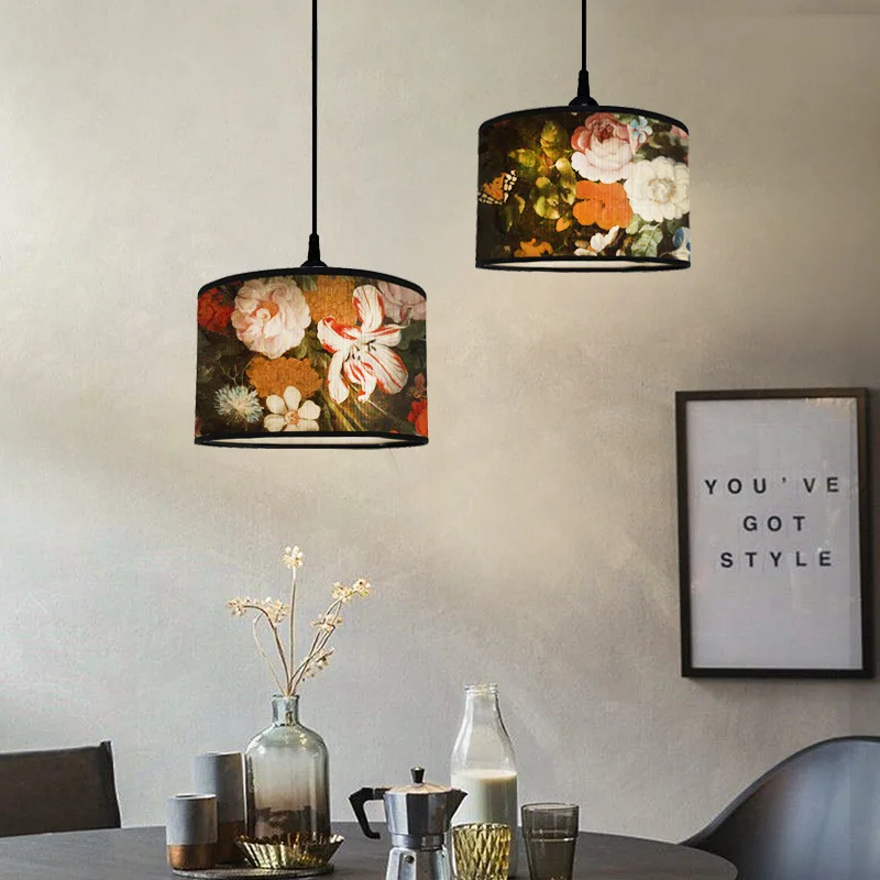 

ZK50 Bamboo Products Lampshade Printing Retro Decorative Chandelier Lampshade Bamboo Lighting Crafts Without Power Cord 30*20cm