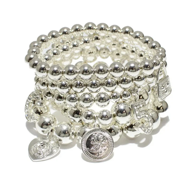 Новинка модные Многослойные браслеты из бусин CCB для женщин регулируемые