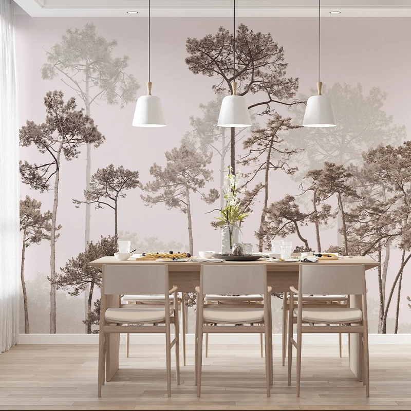 Zeeko Туманный лес Фреска для гостиной паранормальный пейзаж обои спальня ТВ фон