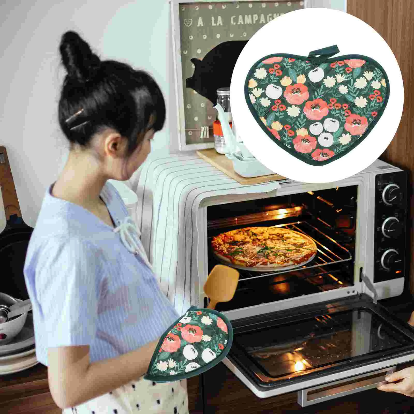 

2pcs Safe Household Nonslip Oven Oven Safe Mittens Microwave Mitten for Protection Kitchen Friends