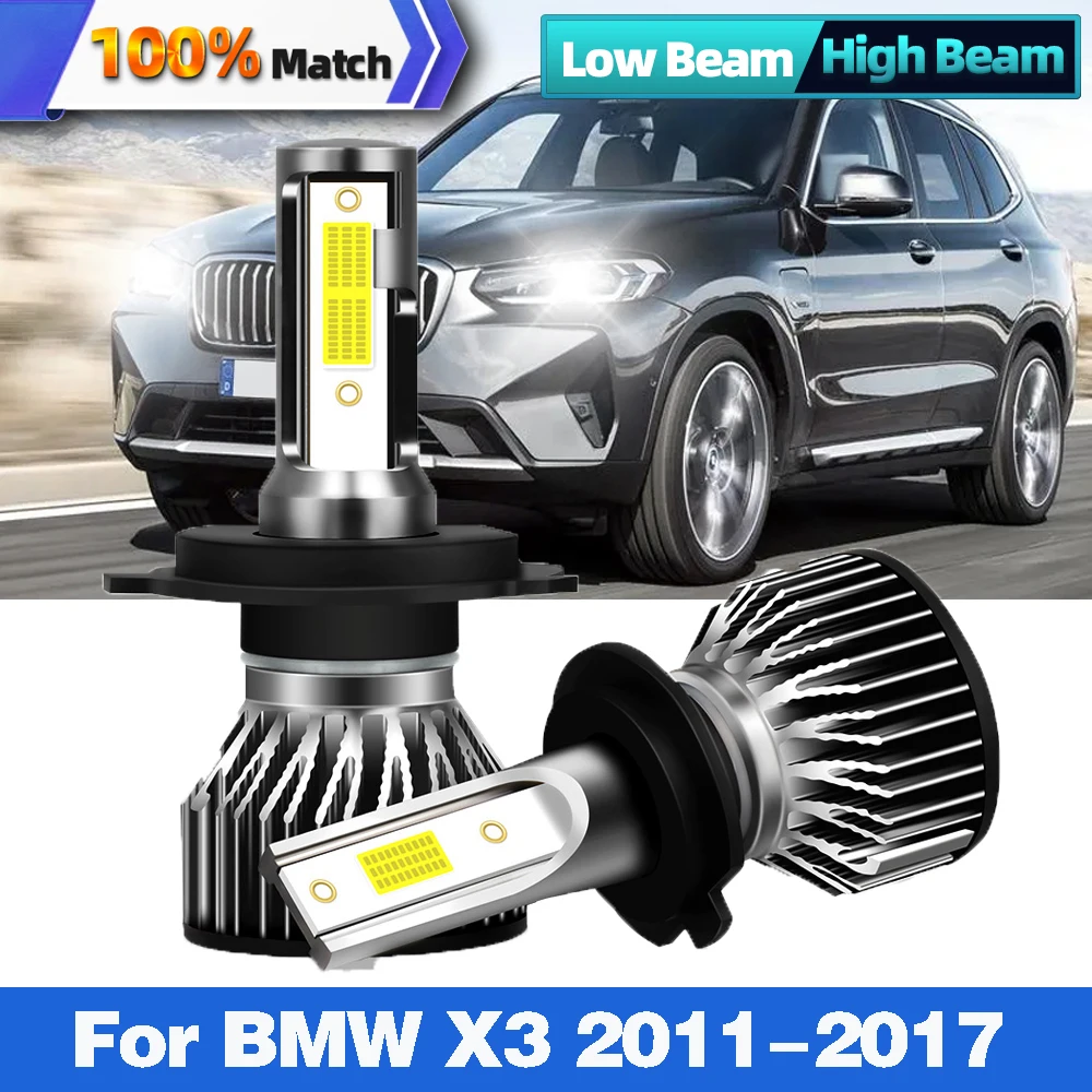 

12000LM 90W Car LED Headlights Bulbs H7 Turbo LED 3570 CSP Canbus Auto Headlamp 6000K White 12V 24V For BMW X3 2011-2017