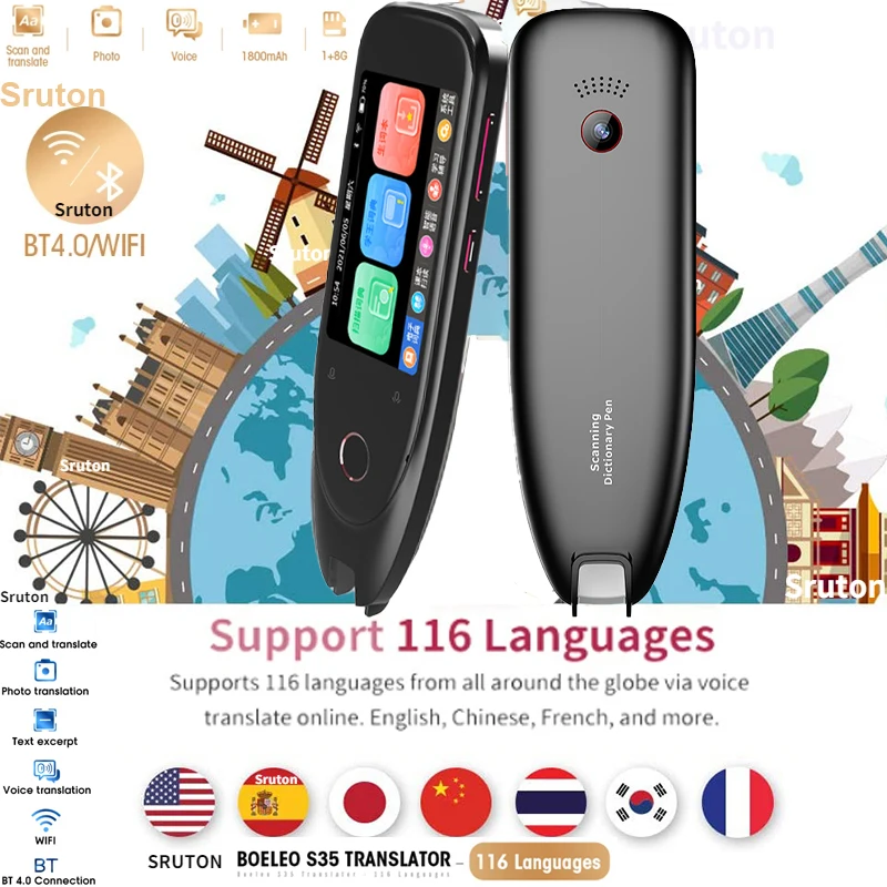 S50 Smart Voice Scan Translator Pen Photo Translation Offline Translation Real Time Translation Pen Translator Business Travel