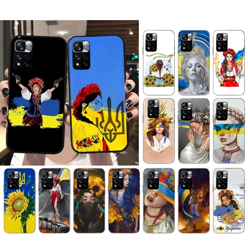 

Phone Case For Xiaomi Redmi Note 11 11S 11T Pro 10 9Pro Note9S 10S Redmi 10 9 10C 9C 9A 9T Ukraine Girl Case
