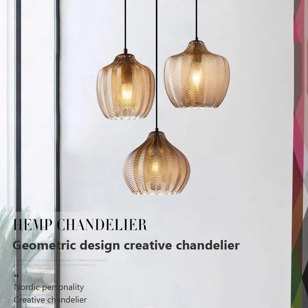 Современная стеклянная люстра Скандинавская креативная Люстра для столовой
