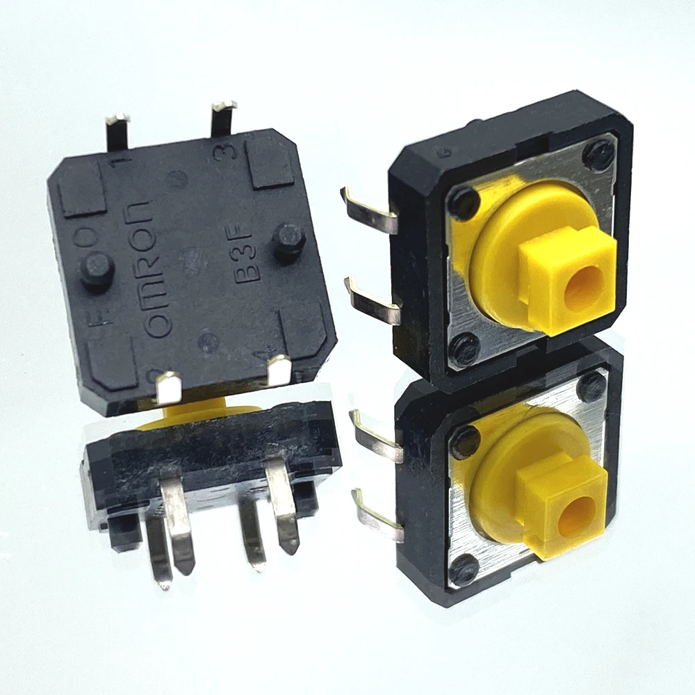 Тактильные переключатели желтого и квадратного цветов 10 шт./партия 12x12x7 мм шт.