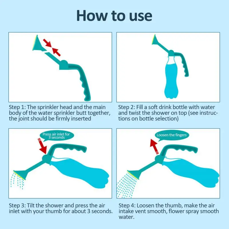 

Water Can Top Waterers Shower Water Bottle Mouth Seedling Irrigation Bottle Sprinkler Durable Sturdy Watering Tool