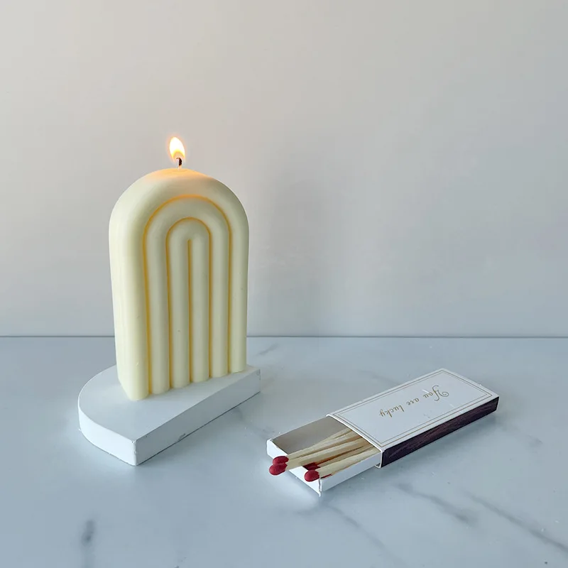 Силиконовая форма для ароматизированных свечей радужного моста изготовления