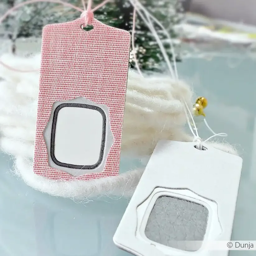 Коллекция этикеток в форме карты 2024 Рождественская Подарочная открытка